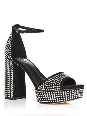 🆕{Sam Edelman} Nellie Glitz Crystal Embellished Platform Heeled Sandals